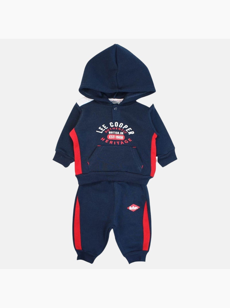 Lee Cooper - Conjunto sudadera con capucha y pantalón de jogging bebé Azul marino - Kiabi