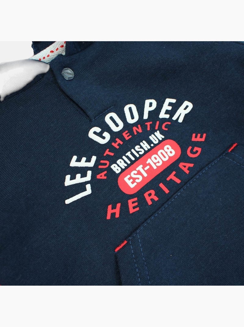Lee Cooper - Conjunto sudadera con capucha y pantalón de jogging bebé Azul marino - Kiabi