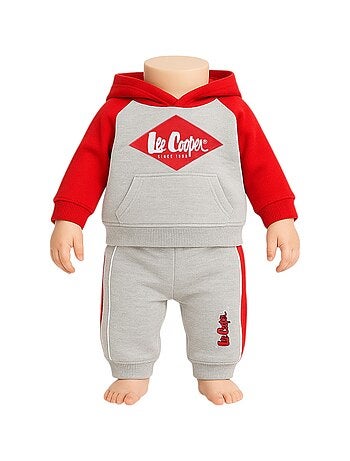 Lee Cooper - Conjunto sudadera con capucha y pantalón de jogging bebé niño