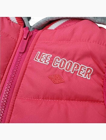 Lee Cooper - Conjunto sudadera con capucha y pantalón de jogging con plumífero bebé niña