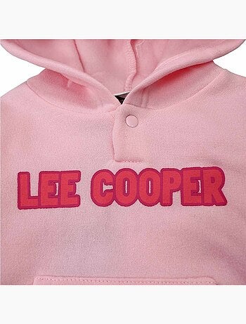 Lee Cooper - Conjunto sudadera con capucha y pantalón de jogging con plumífero bebé niña