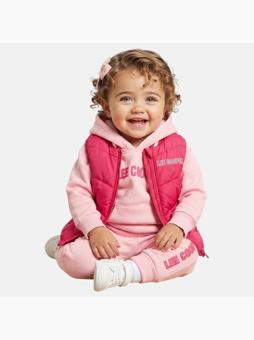Lee Cooper - Conjunto sudadera con capucha y pantalón de jogging con plumífero bebé niña - Kiabi Lee Cooper - Conjunto sudadera con capucha y pantalón de jogging con plumífero bebé niña - Kiabi