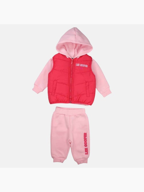 Lee Cooper - Conjunto sudadera con capucha y pantalón de jogging con plumífero bebé niña - Kiabi Lee Cooper - Conjunto sudadera con capucha y pantalón de jogging con plumífero bebé niña - Kiabi