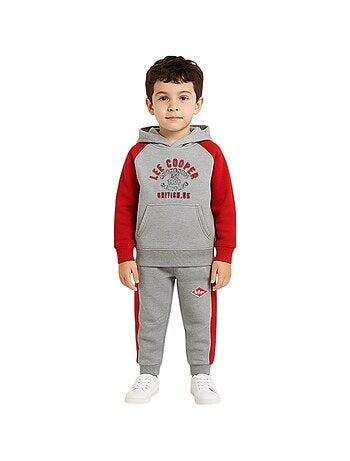 Lee Cooper - Conjunto sudadera con capucha y pantalón de jogging niño