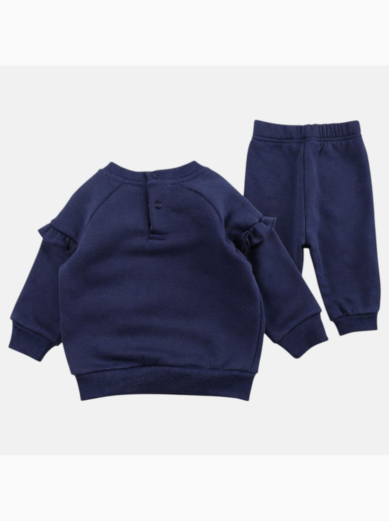 Lee Cooper - Conjunto sudadera y pantalón de jogging bebé niña Azul marino - Kiabi