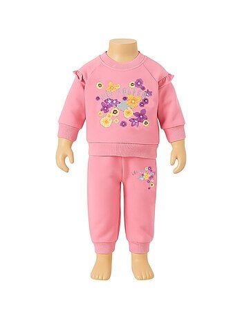 Lee Cooper - Conjunto sudadera y pantalón de jogging bebé niña