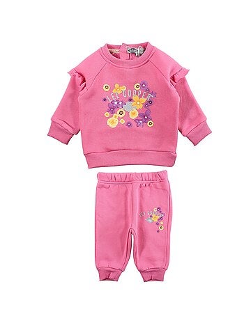 Lee Cooper - Conjunto sudadera y pantalón de jogging bebé niña