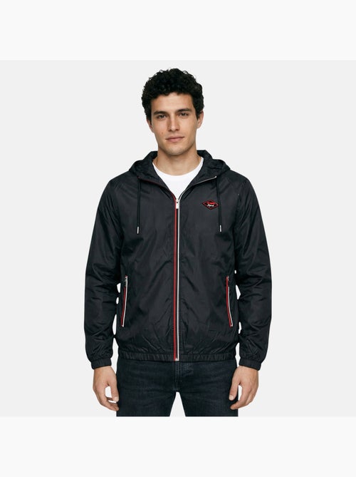 Lee Cooper - Corta vientos hombre negro con capucha - Kiabi
