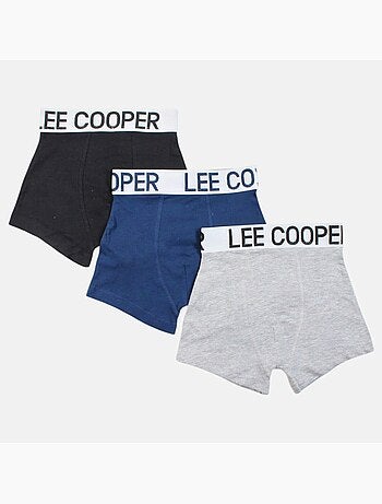 Lee Cooper - Pack de 3 bóxers hombre con cintura elástica