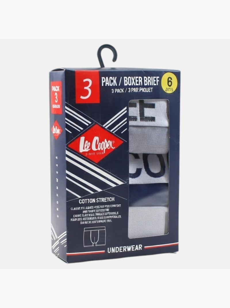 Lee Cooper - Pack de 3 bóxers hombre con cintura elástica Negro - Kiabi