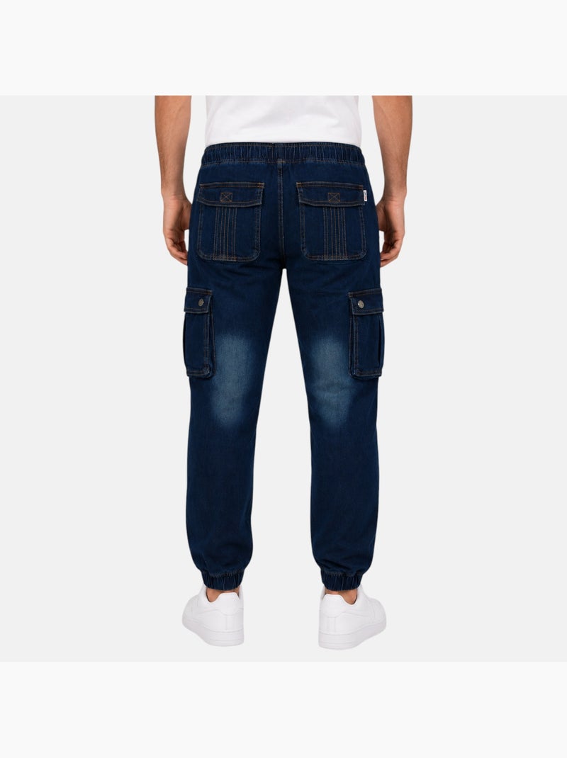 Lee cooper - pantalón cargo para hombre Azul - Kiabi