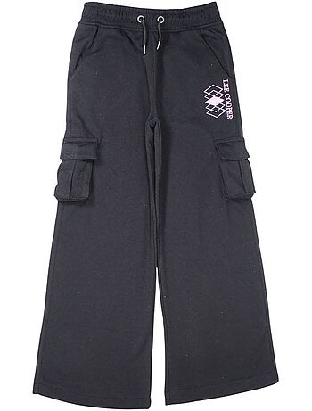 Lee cooper - pantalones cargo de corte ancho, con cordón en la cintura
