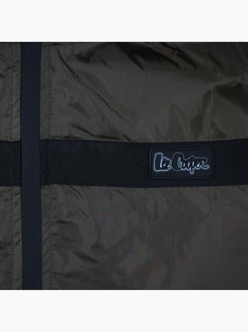 Lee cooper - parka con cremallera y capucha ribeteada con piel sintética Caqui - Kiabi