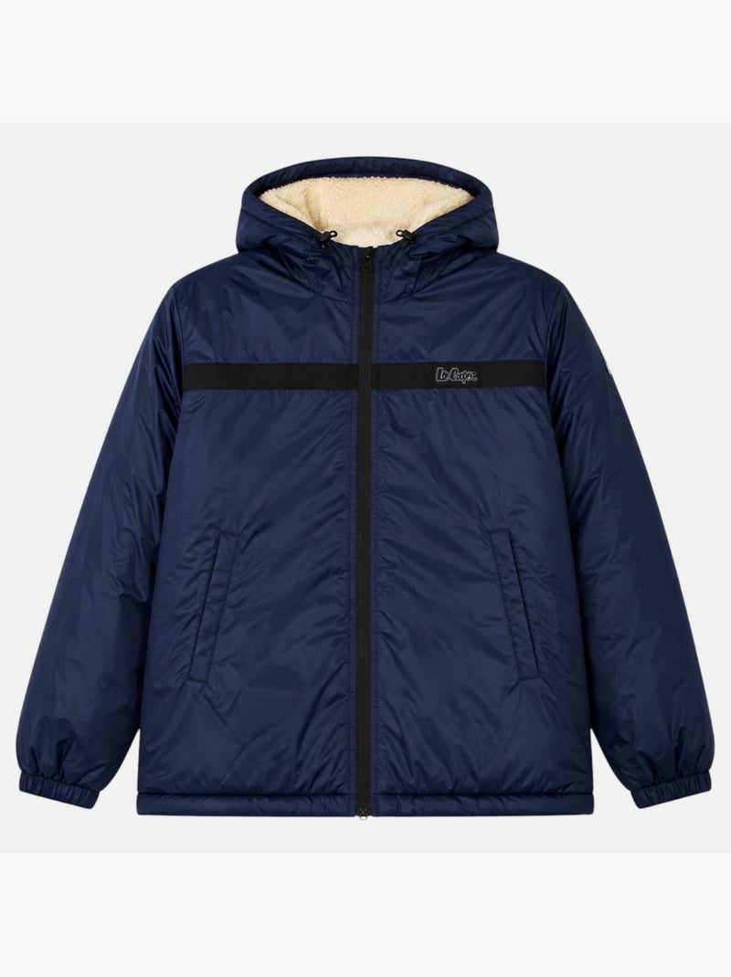 Lee cooper - parka de hombre  con capucha sherpa Azul marino - Kiabi