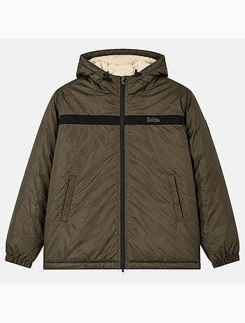 Lee cooper - parka de hombre con capucha sherpa