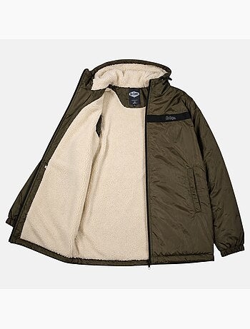 Lee cooper - parka de hombre con capucha sherpa