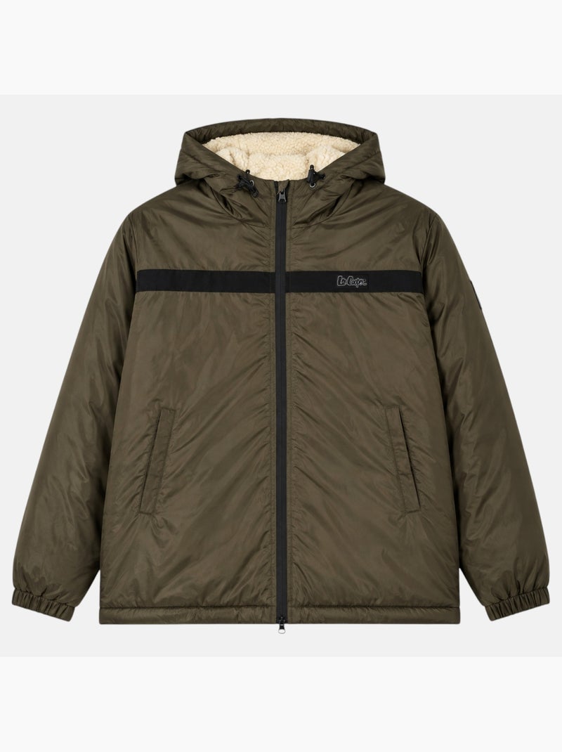 Lee cooper - parka de hombre  con capucha sherpa Caqui - Kiabi