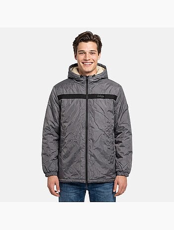 Lee cooper - parka de hombre con capucha sherpa