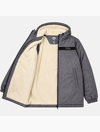 Lee cooper - parka de hombre con capucha sherpa