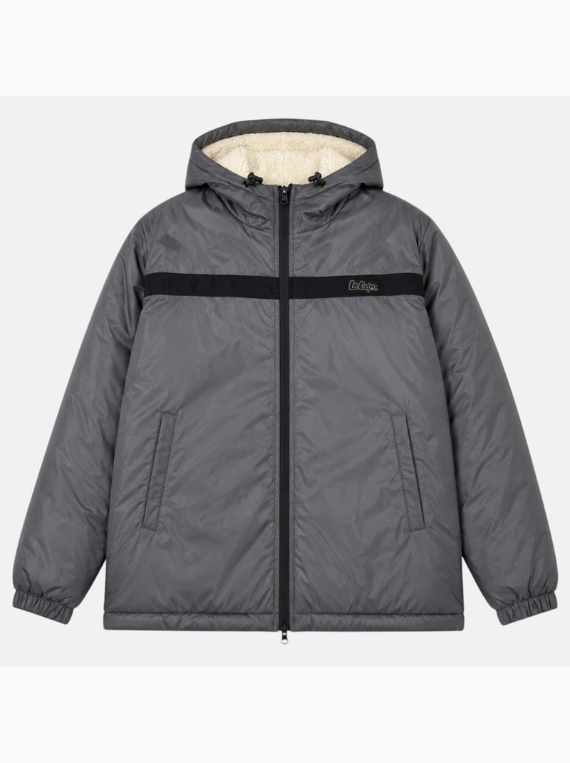 Lee cooper - parka de hombre  con capucha sherpa Gris - Kiabi