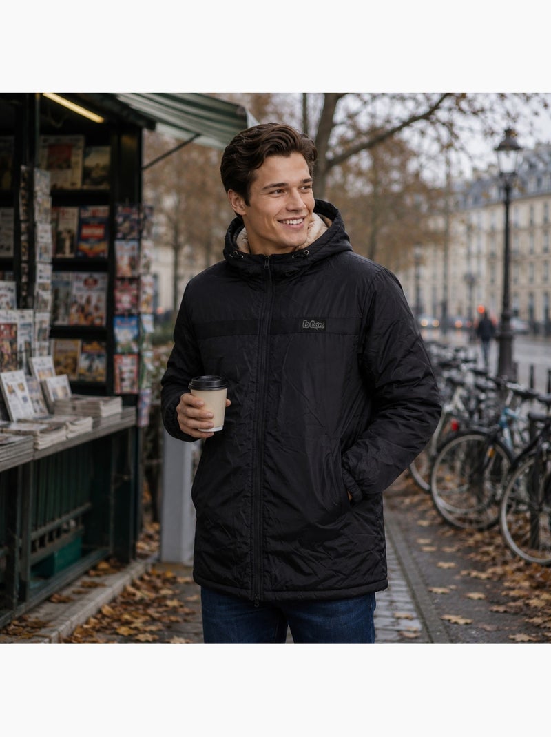 Lee cooper - parka de hombre  con capucha sherpa Negro - Kiabi