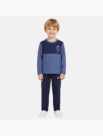 Lee cooper - pijama con inserciones en contraste y mangas largas