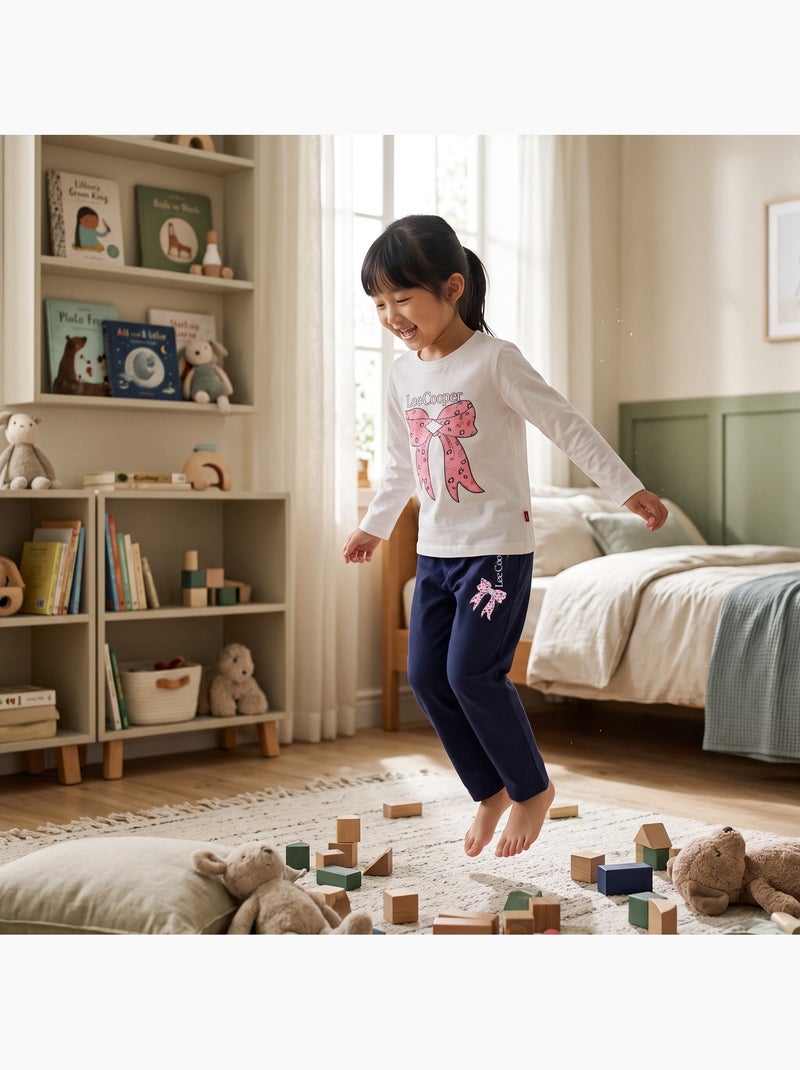 Lee cooper - pijama de niña  lazo Blanco - Kiabi