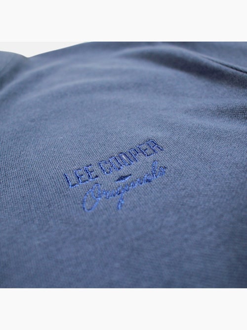 Lee Cooper - Polo hombre azul manga corta cuello mao - Kiabi