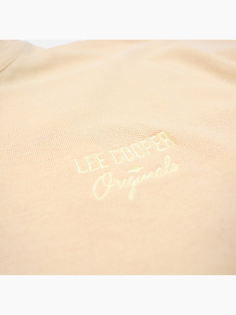 Lee Cooper - Polo hombre beige manga corta cuello mao Beige - Kiabi