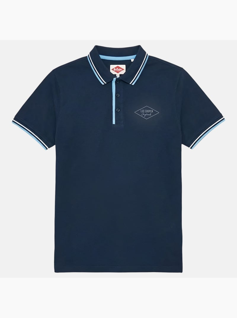 Lee Cooper - Polo hombre de manga corta Azul marino - Kiabi