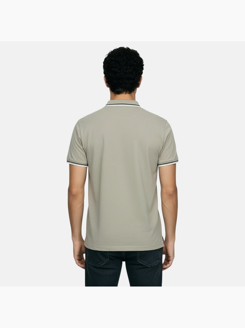 Lee Cooper - Polo hombre de manga corta Caqui - Kiabi