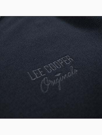 Lee Cooper - Polo hombre de manga corta con cuello con cremallera
