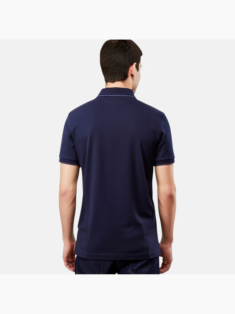 Lee Cooper - Polo hombre de manga corta con cuello con cremallera Azul marino - Kiabi