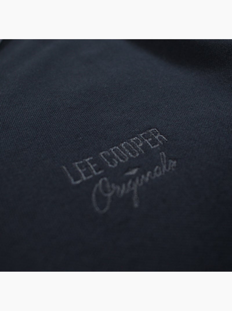 Lee Cooper - Polo hombre de manga corta con cuello con cremallera Azul marino - Kiabi