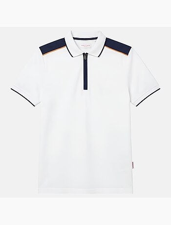 Lee Cooper - Polo hombre de manga corta con cuello con cremallera