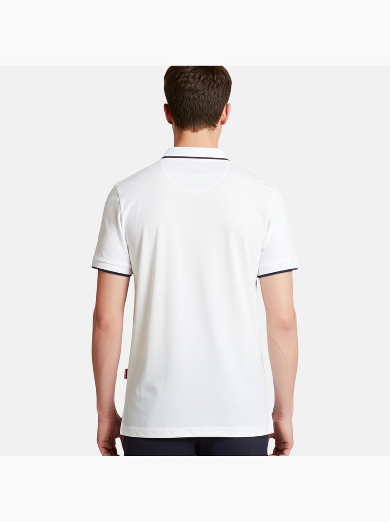 Lee Cooper - Polo hombre de manga corta con cuello con cremallera Blanco - Kiabi