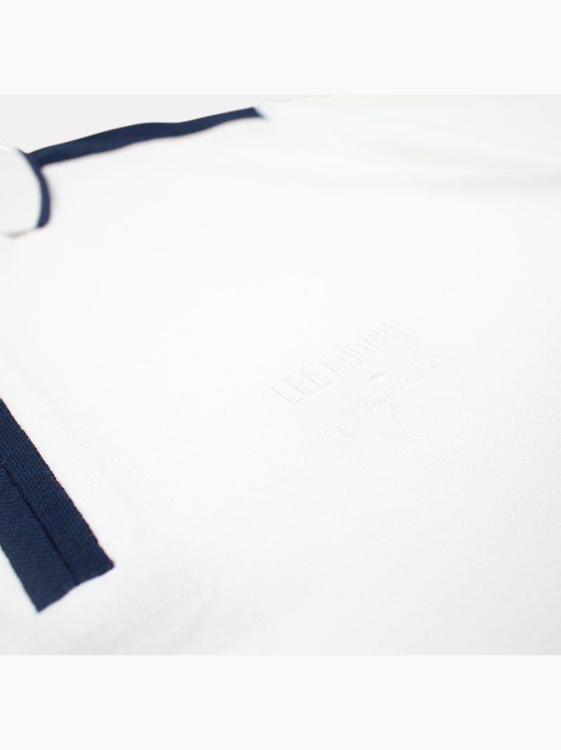 Lee Cooper - Polo hombre de manga corta con cuello con cremallera Blanco - Kiabi