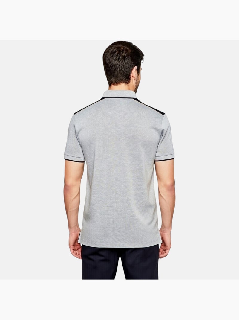 Lee Cooper - Polo hombre de manga corta con cuello con cremallera Gris - Kiabi