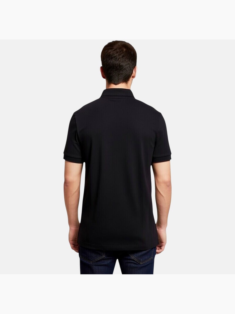Lee Cooper - Polo hombre de manga corta con cuello con cremallera Negro - Kiabi