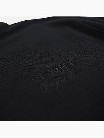 Lee Cooper - Polo hombre negro manga corta cuello mao