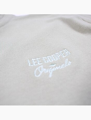 Lee Cooper - Polo hombre verde manga corta cuello mao