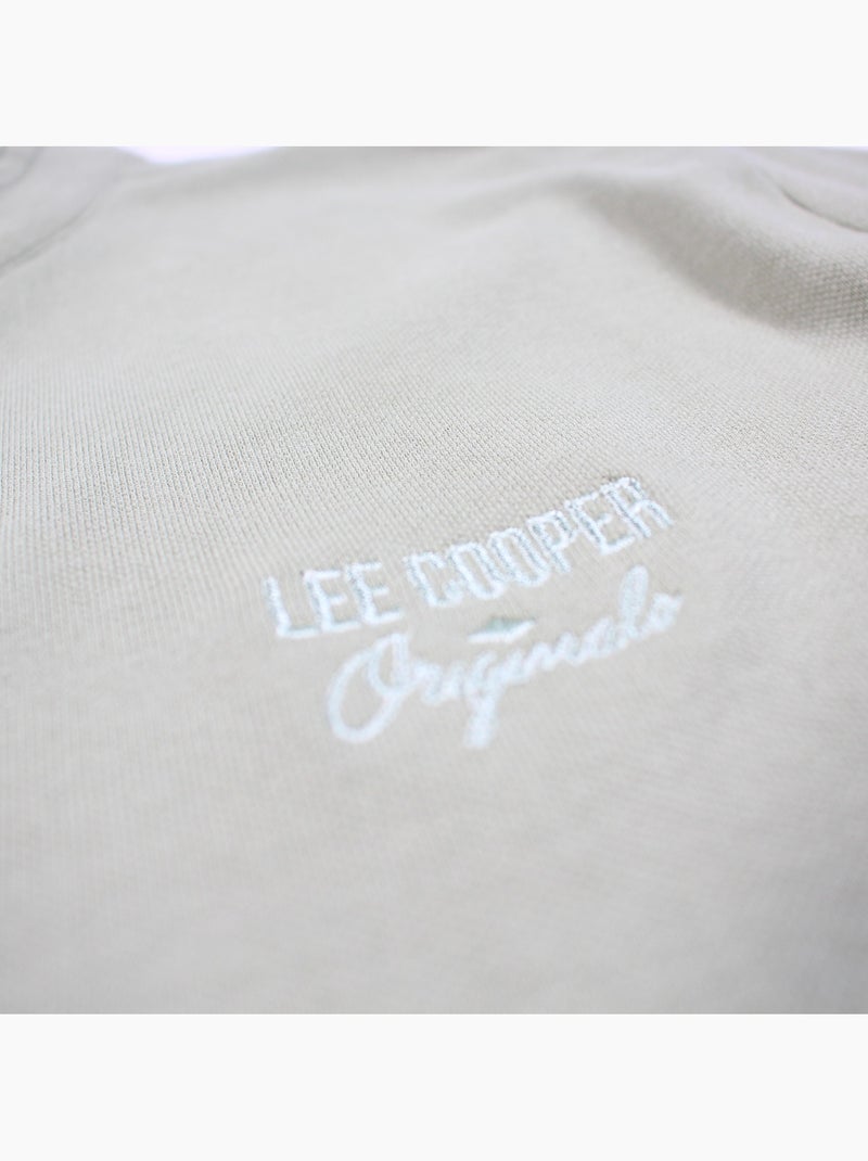 Lee Cooper - Polo hombre verde manga corta cuello mao Verde - Kiabi