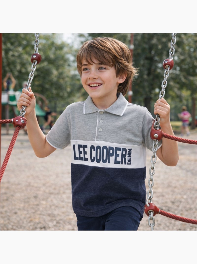 Lee Cooper - Polo manga corta niño Azul marino - Kiabi