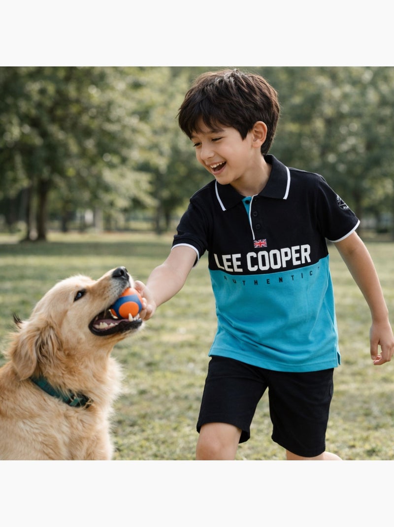 Lee Cooper - Polo manga corta niño Negro - Kiabi