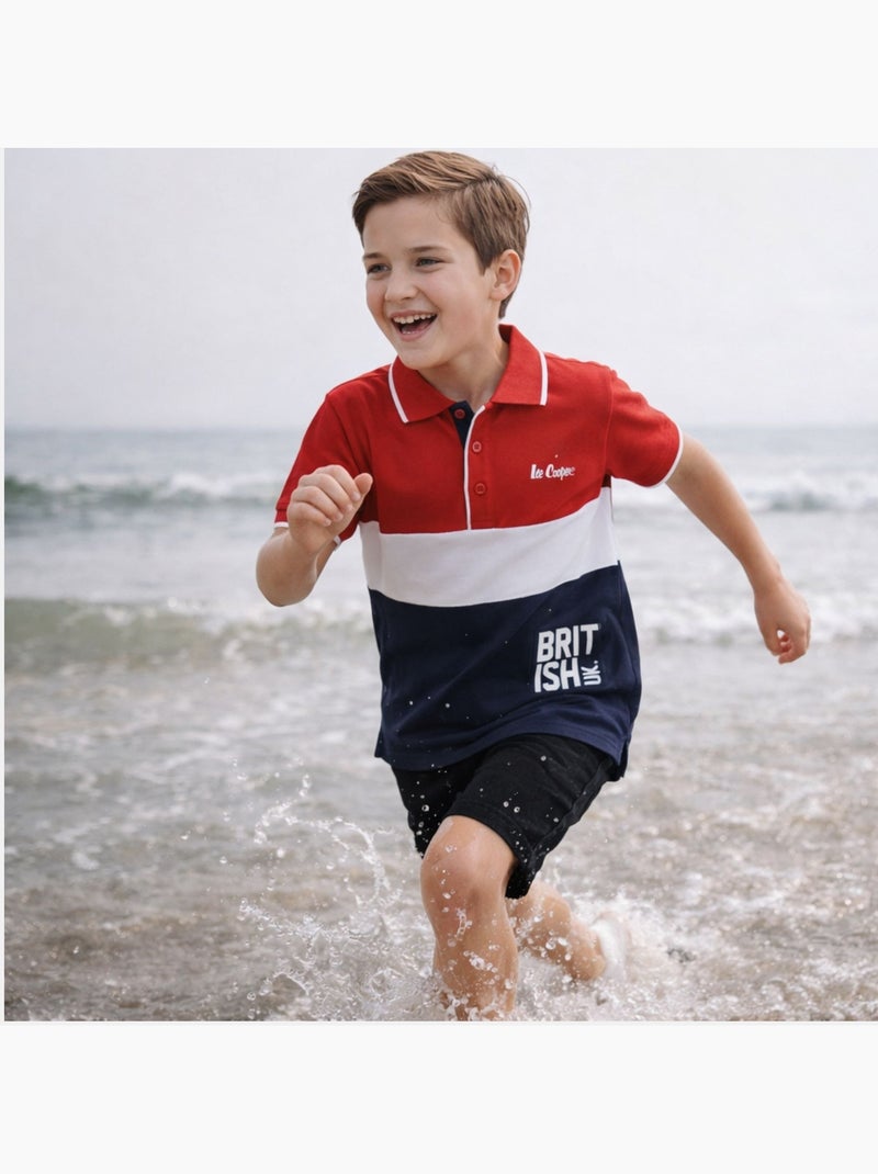 Lee Cooper - Polo manga corta niño Rojo - Kiabi