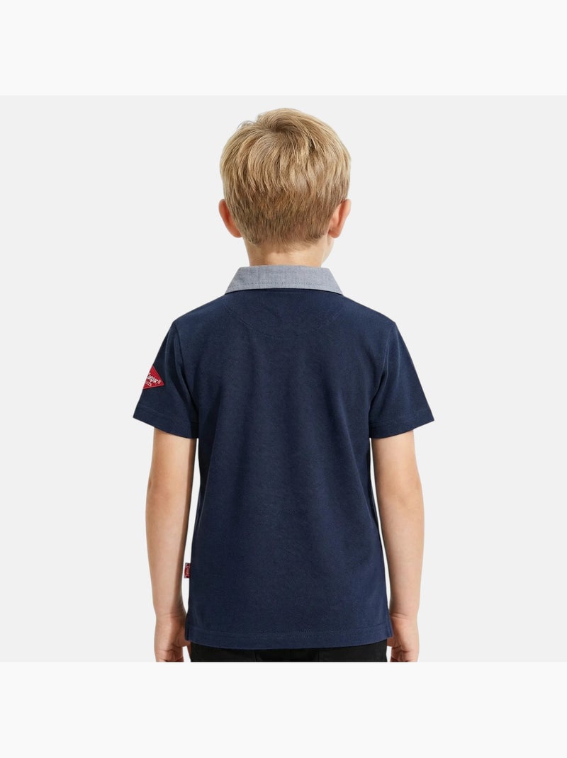 Lee Cooper - Polo niño de manga corta Azul marino - Kiabi