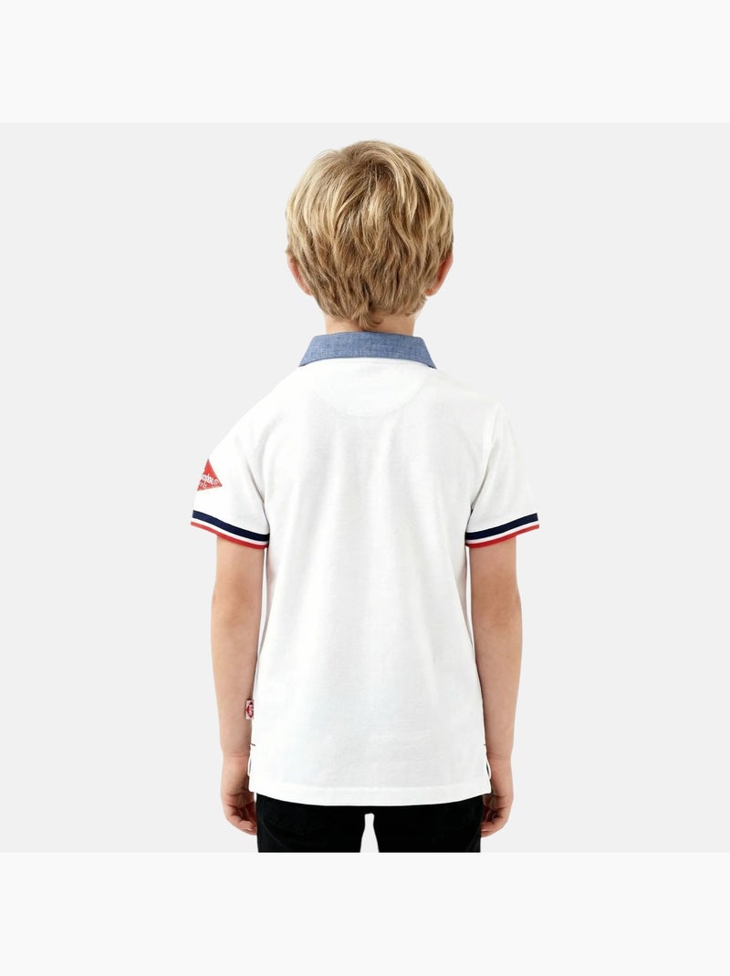 Lee Cooper - Polo niño de manga corta Blanco - Kiabi