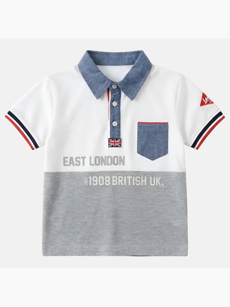 Lee Cooper - Polo niño de manga corta Blanco - Kiabi