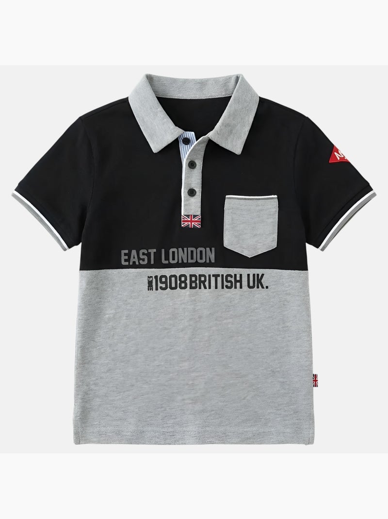 Lee Cooper - Polo niño de manga corta Negro - Kiabi