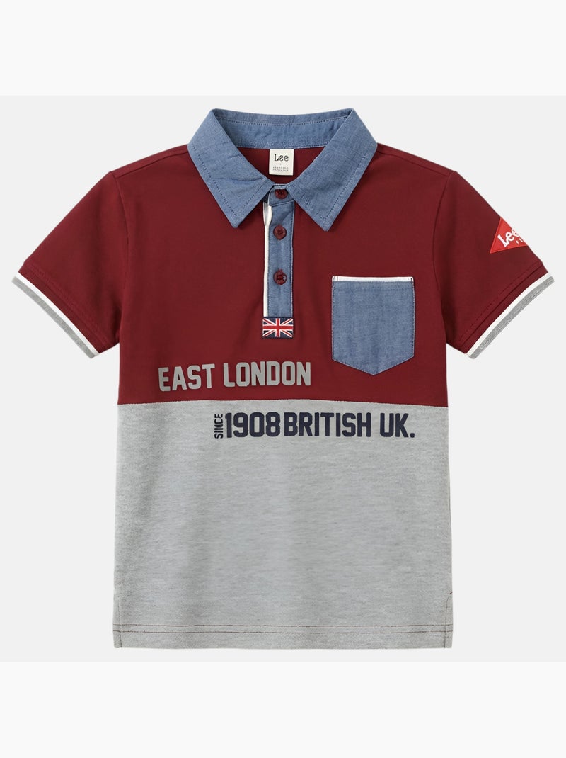 Lee Cooper - Polo niño de manga corta Rojo - Kiabi